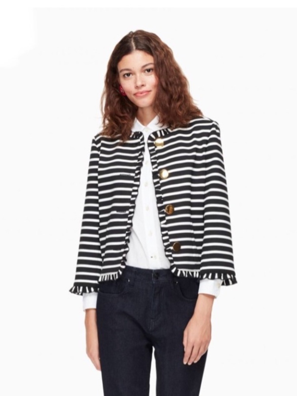 Kate Spade New York Broome Street striped jacket. Like new. Size 4.